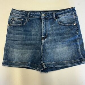 Judy Blue High Waist Denim Shorts Size XL